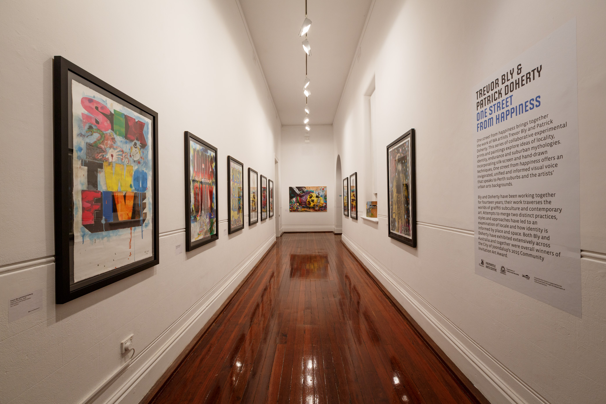 An exhibition of street-inspired contemporary prints and paintings that explore Perth's northern suburbs culture by local urban artists Trevor Bly & Patrick Doherty.