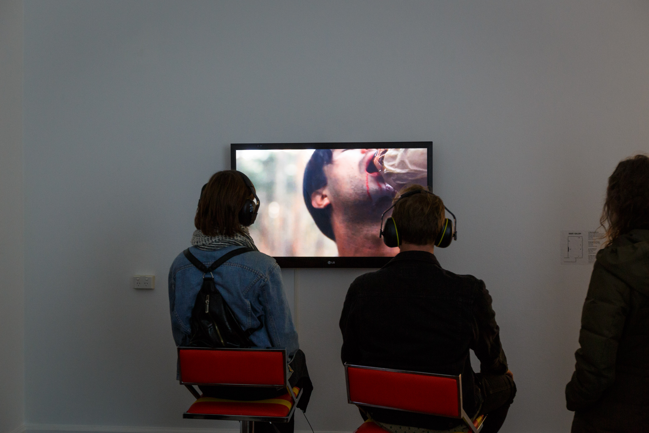 Warp features eight individual video works presented across various-sized screens including projections, television screens and phone screens. Each work is a unique look at the way the internet and screen-based technology permeates our lives.