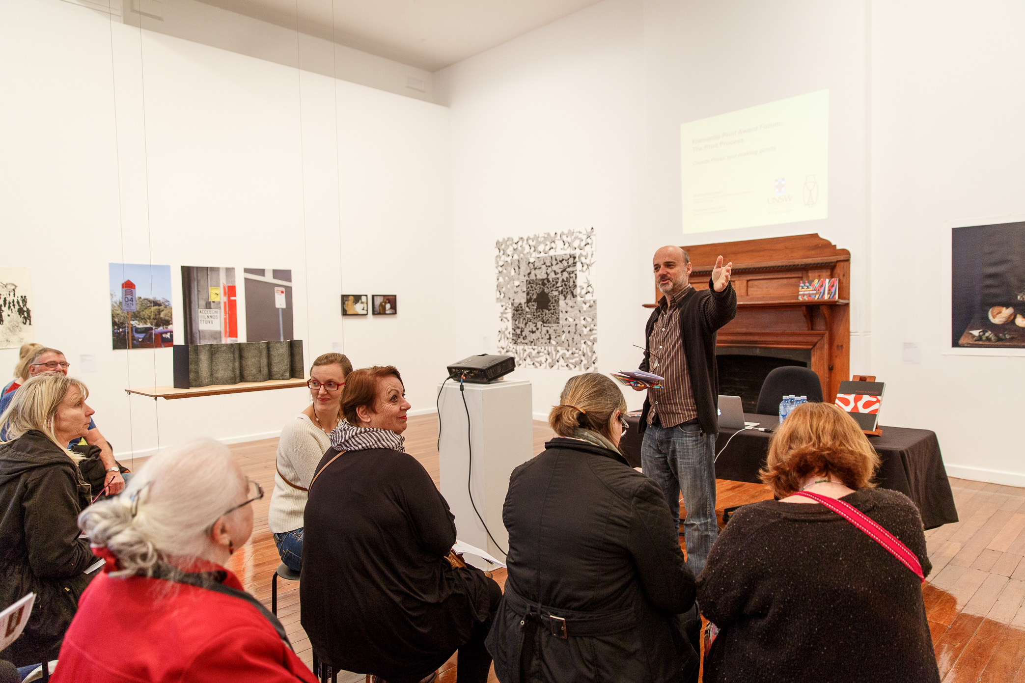 FAC Print Award Forum with Dr Ric Spencer. Photography by Jessica Wyld