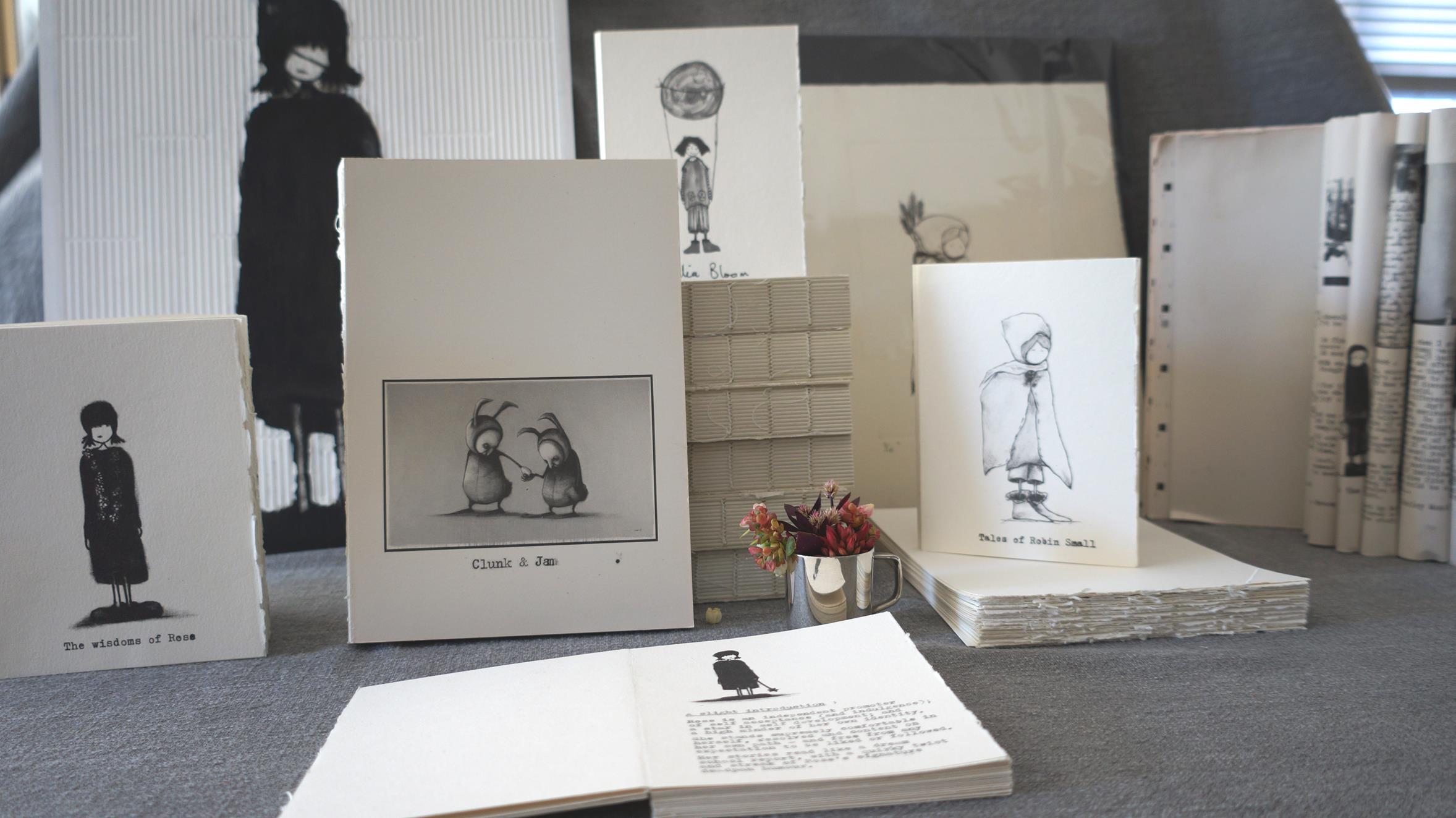 A selection of Janine Browne's handmade works