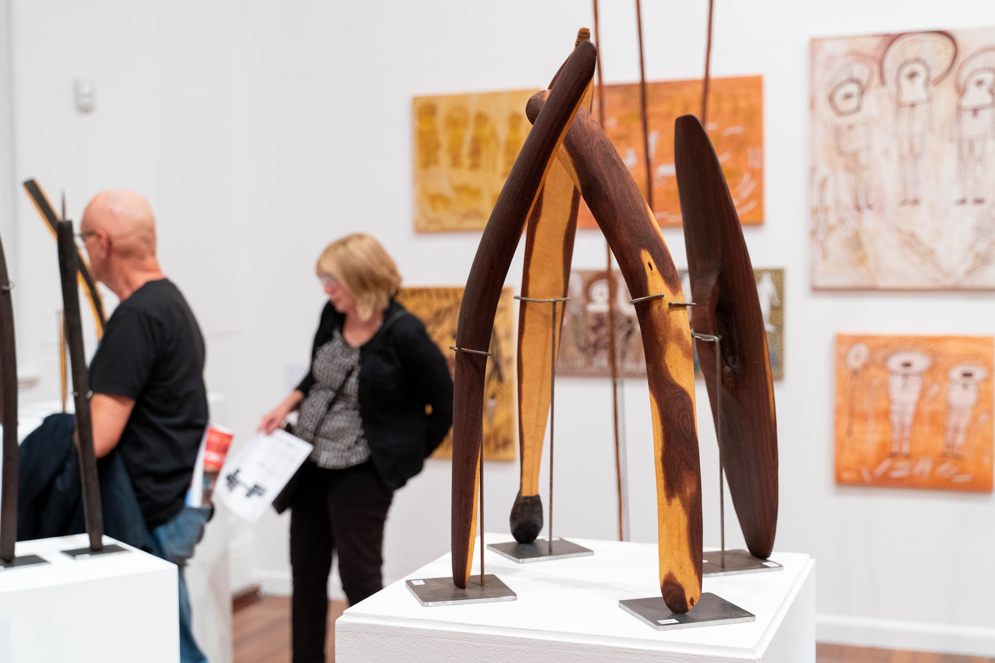 Lydon Stevens, Maruku Arts, Kali (Boomerang), 2021, dimensions variable. Photography by Pixel Poetry