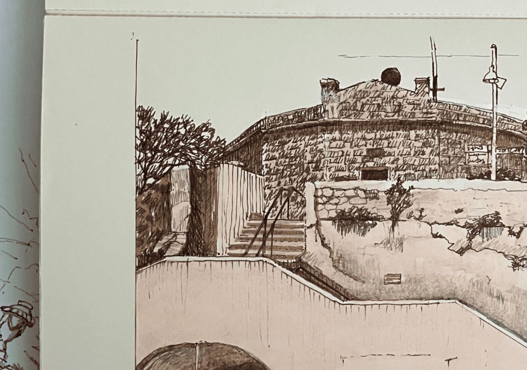 Drawing for a Travel Diary with Joss Gregson