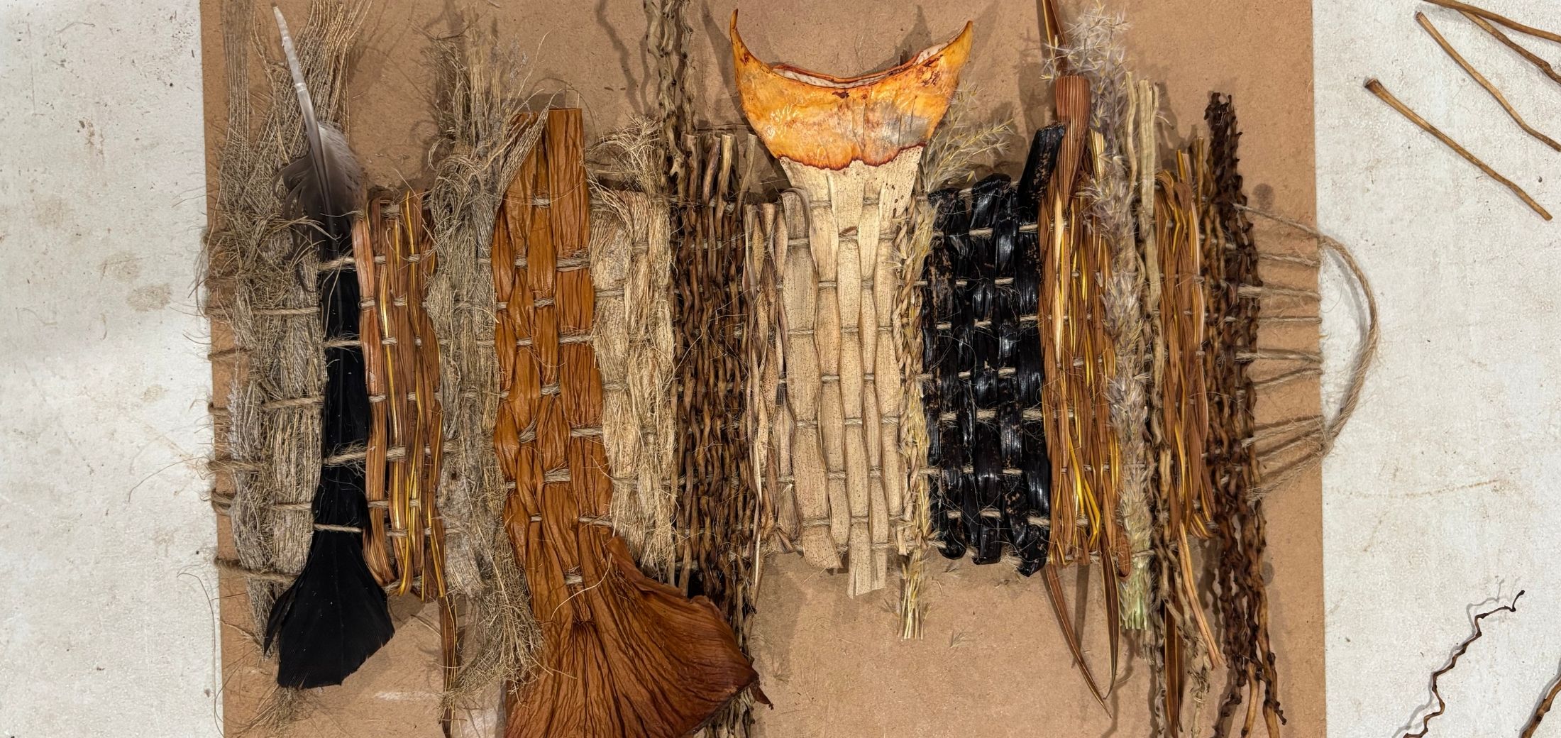 Image for the course: NEW! Natural woven loom wall hanger
