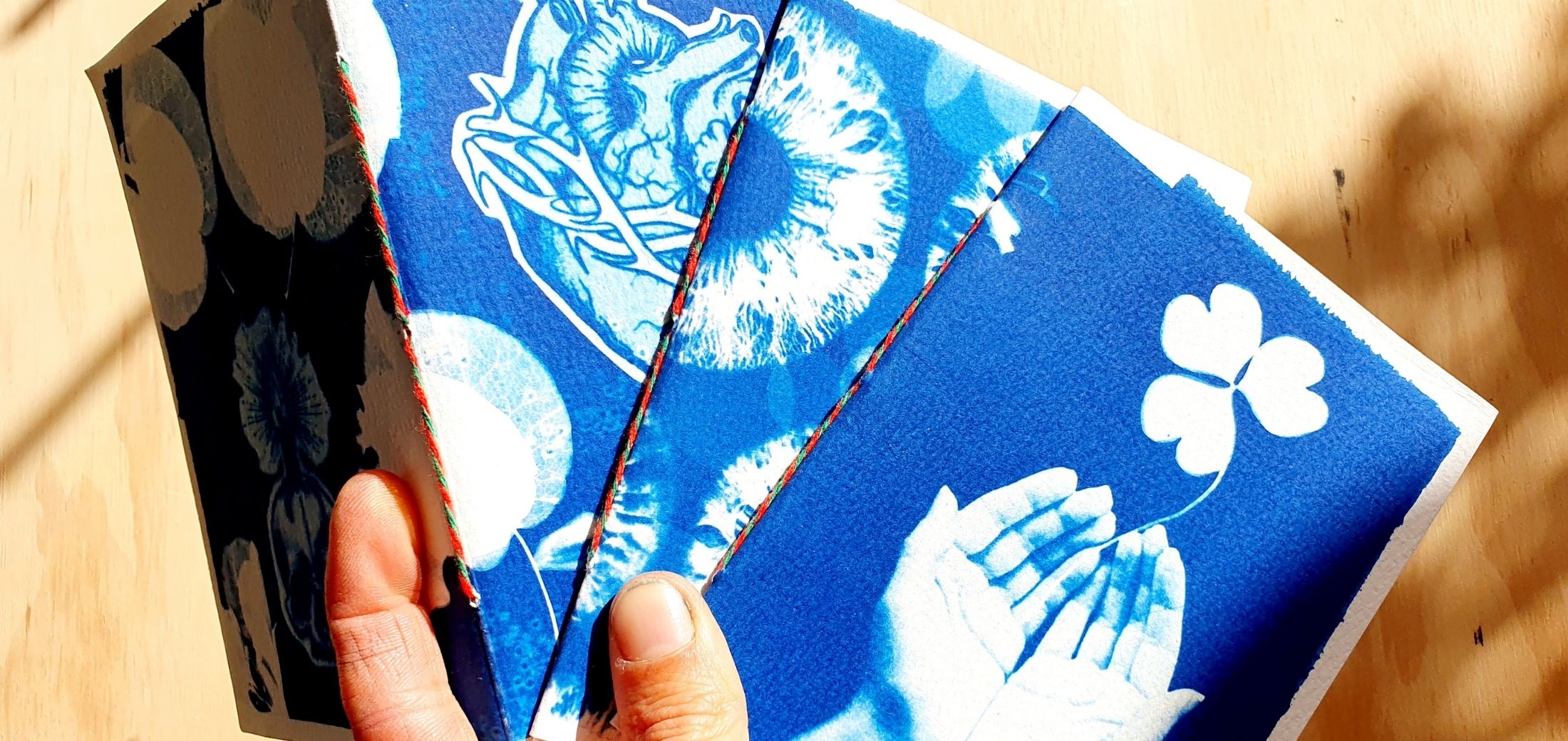 Image for the course: NEW! Cyanotype Notebook Making