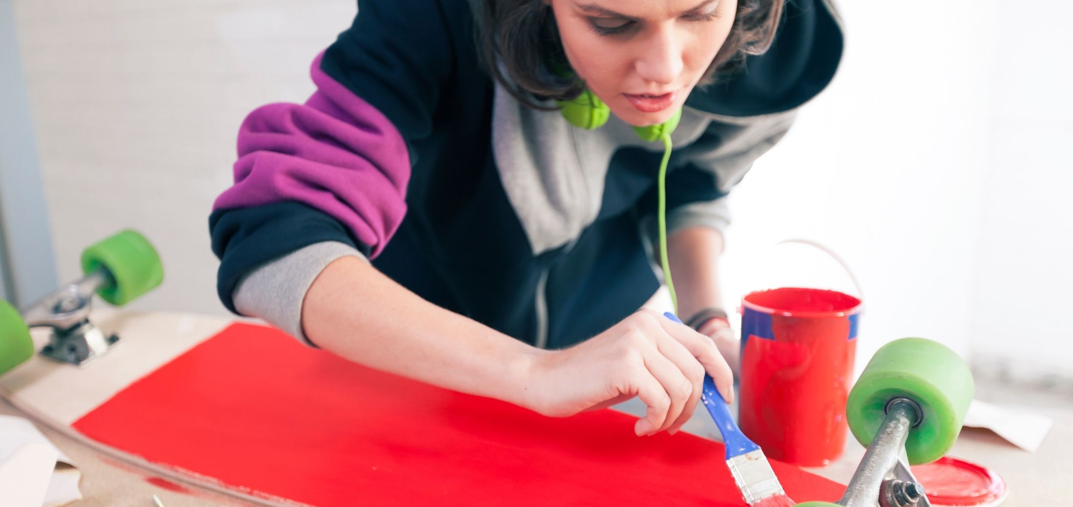Image for the course: NEW! Design & paint your own skateboard